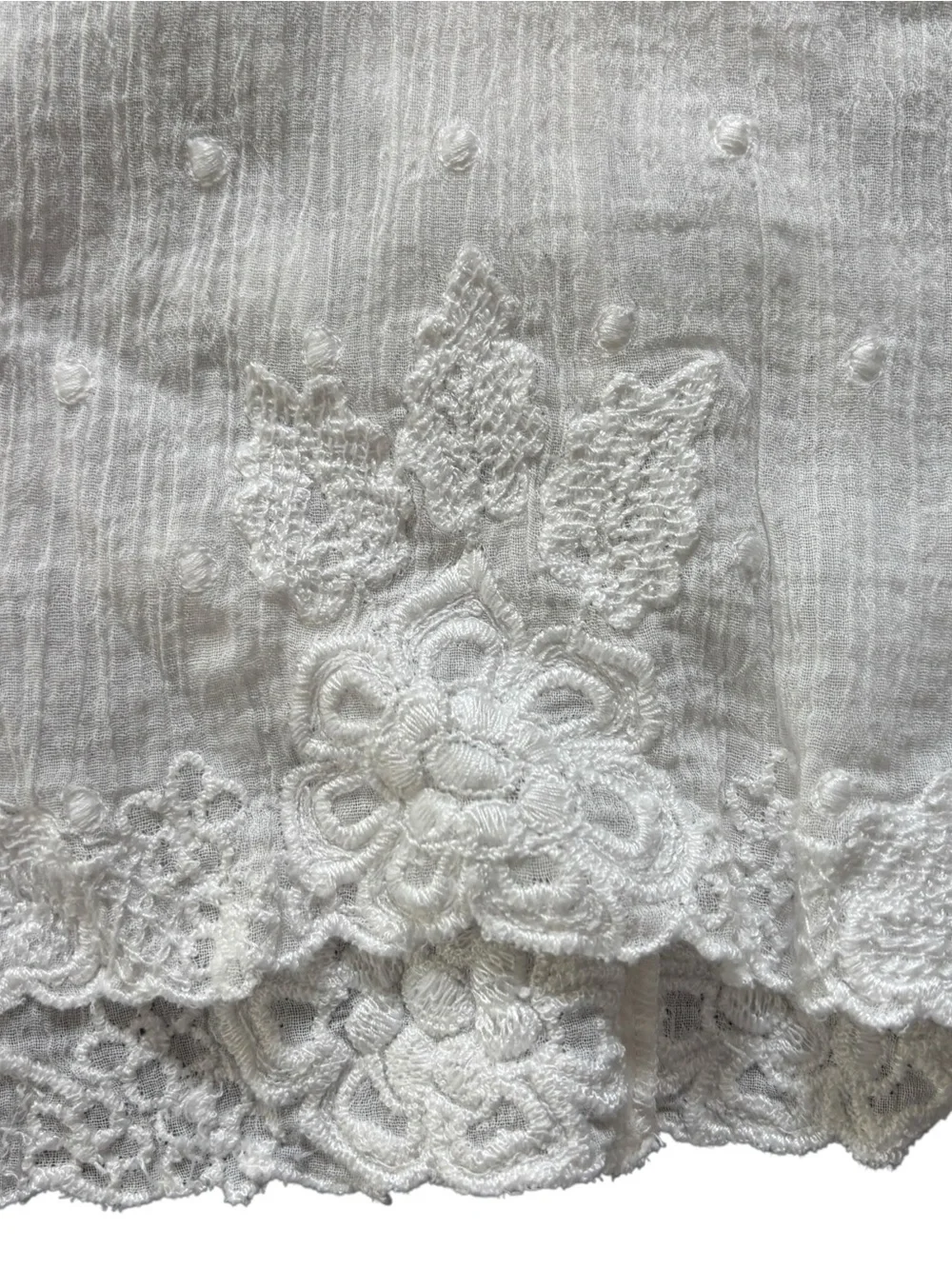 The Kooples Cream Lace Embroidered Blouse